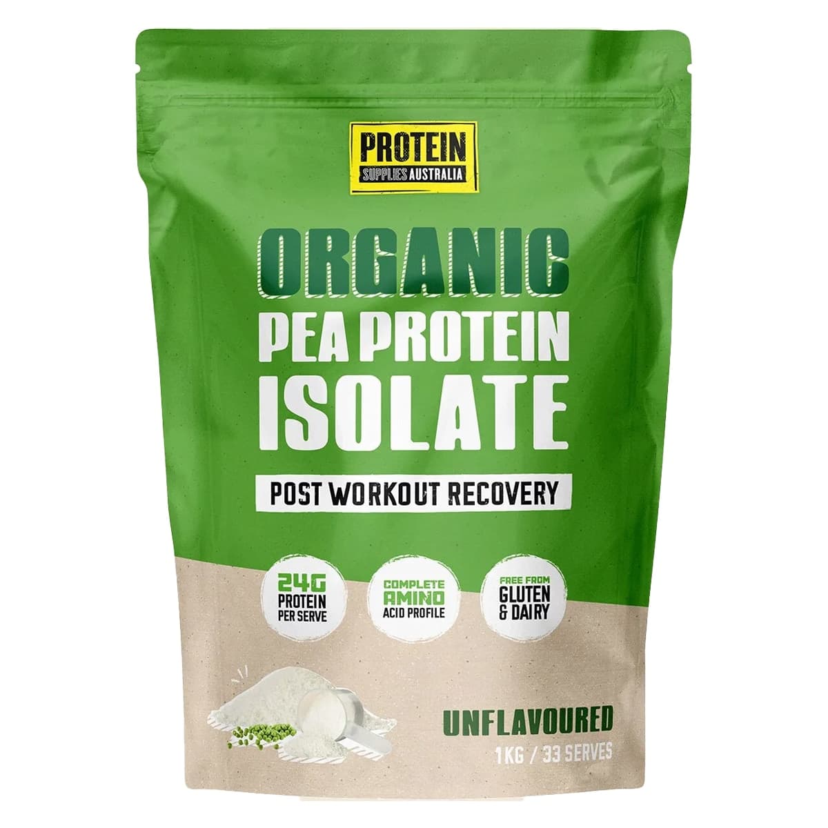 Protein Supplies Australia Pea Protein Isolate Unflavoured 1kg