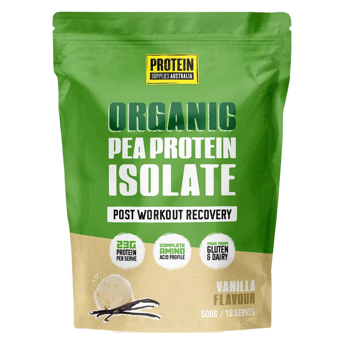 Protein Supplies Australia Pea Vegan Pea Protein Vanilla Bean 500g