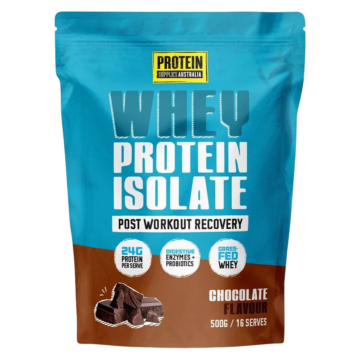 Protein Supplies Australia Whey Protein Isolate Chocolate 500g
