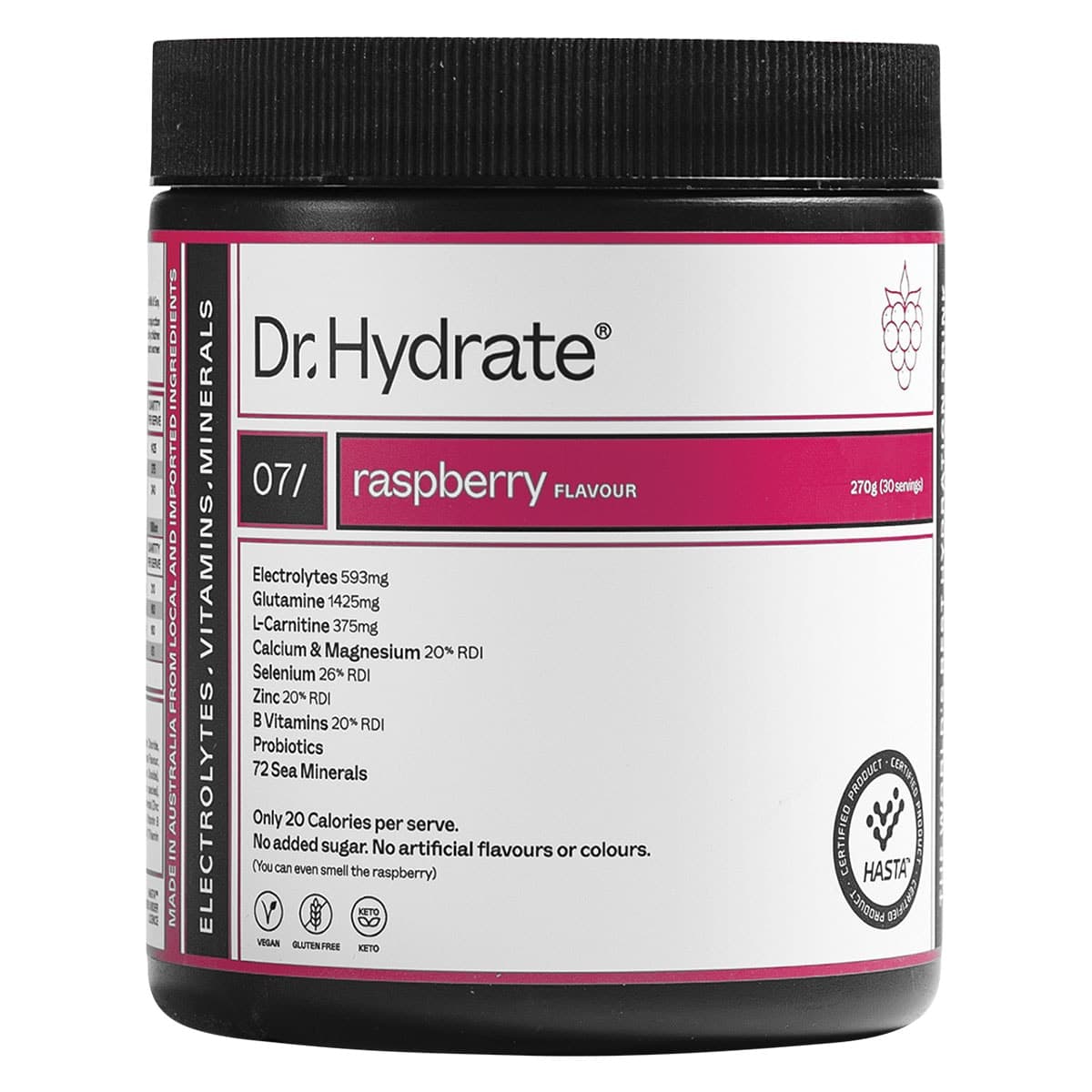 Dr. Hydrate All-In-One Hydration Drink Raspberry 270g