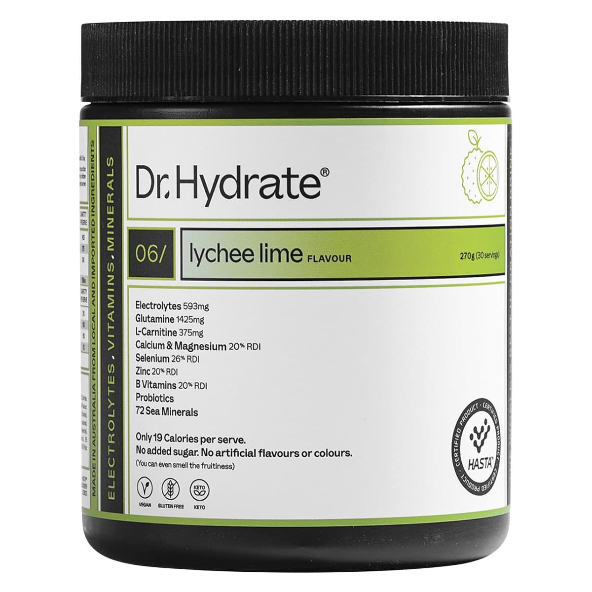 Dr. Hydrate All-In-One Hydration Drink Lychee Lime 270g