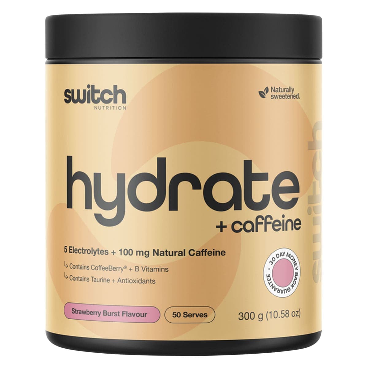 Switch Nutrition Hydrate + Caffeine Strawberry Burst 300g