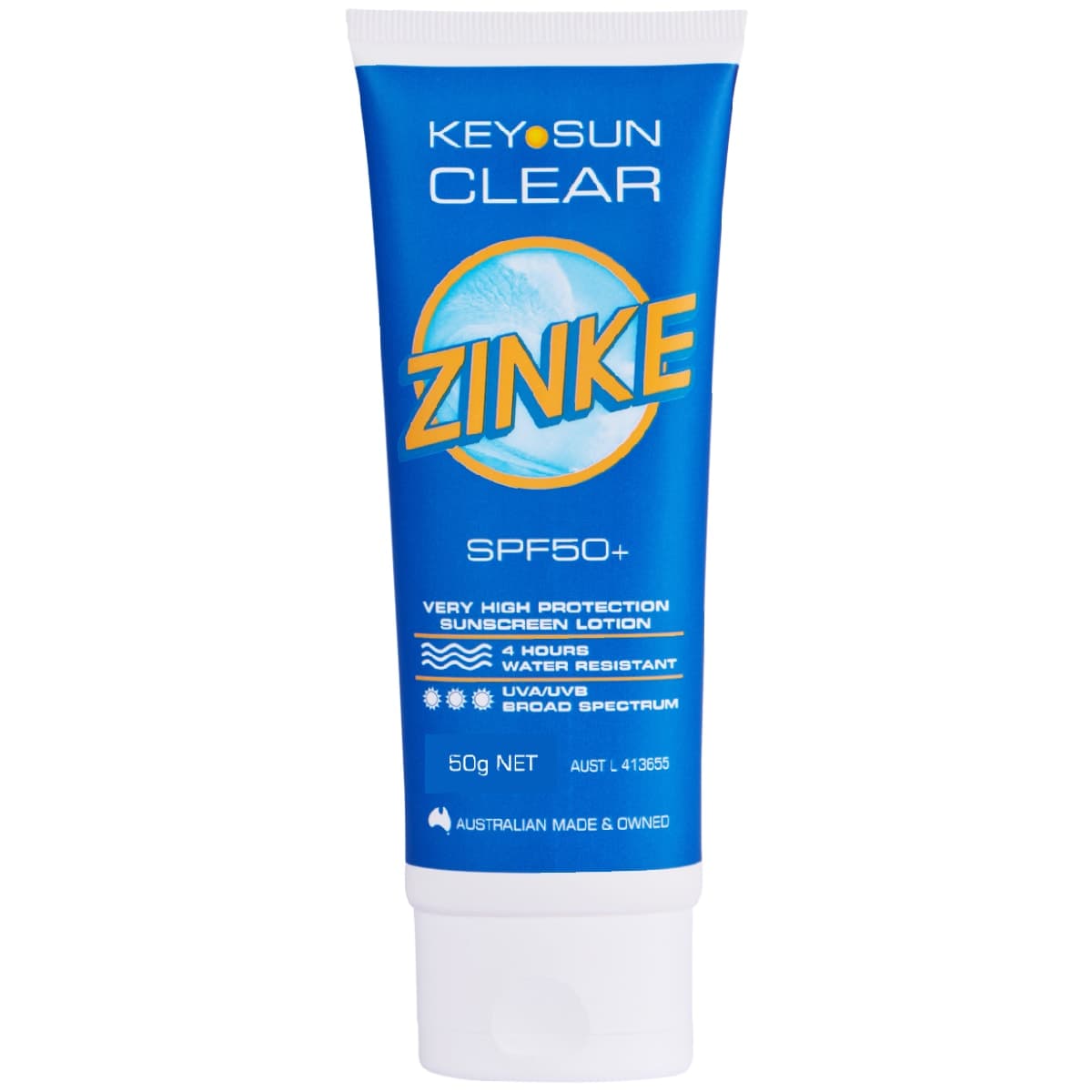 Key Sun Zinke Clear Zinke SPF 50+ 50g