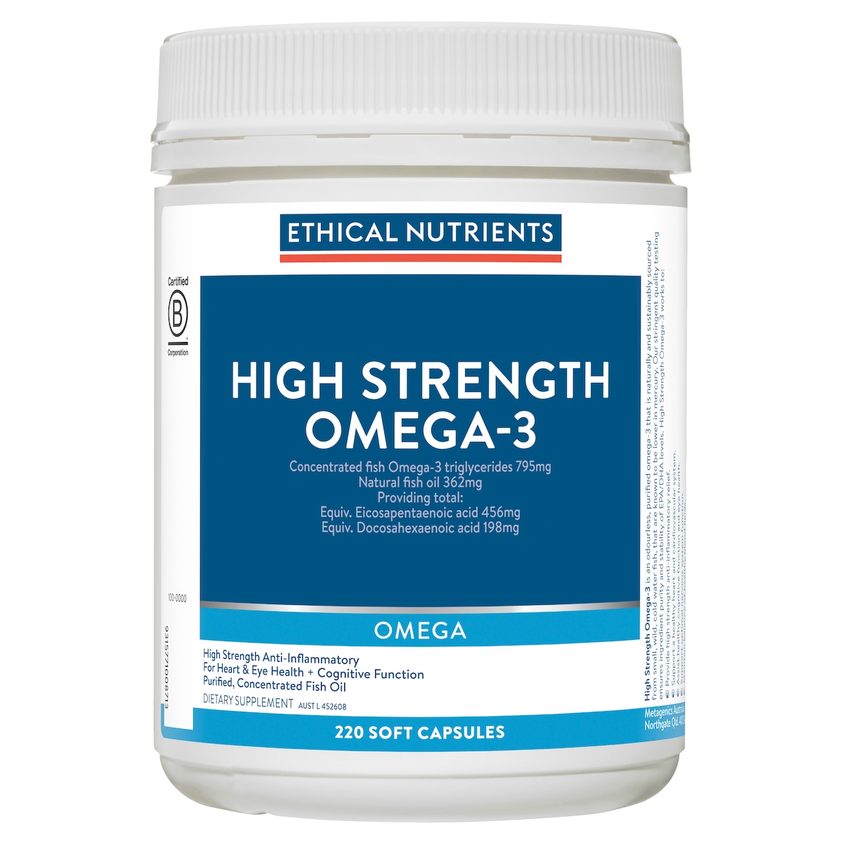 Ethical Nutrients High Strength Omega-3 220 Capsules