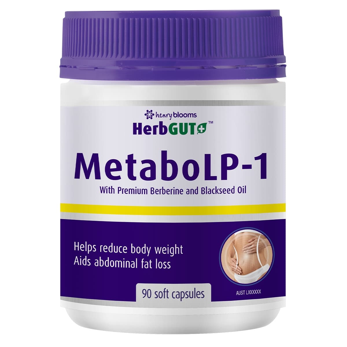 Henry Blooms HerbGut + MetaboLP-1 90 Capsules