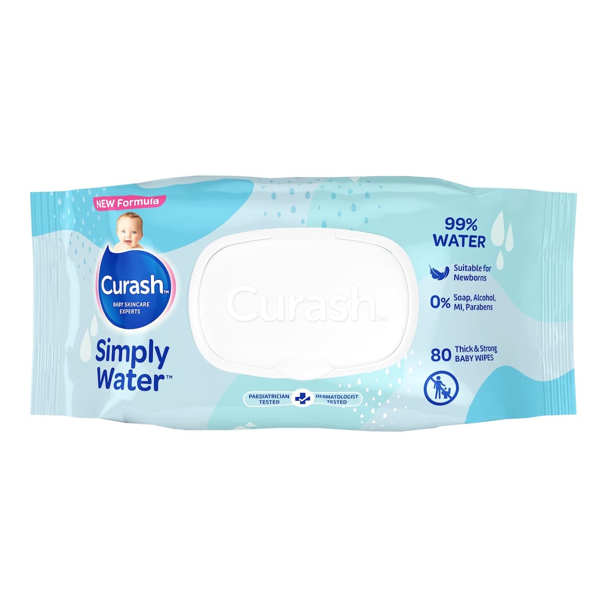 Curash Baby Simply Water 80 Baby Wipes