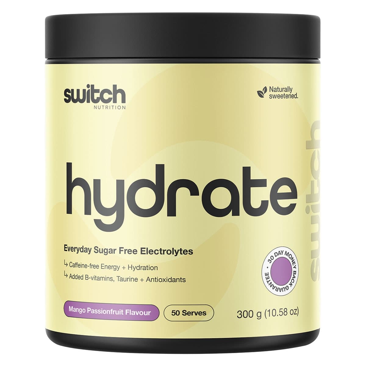Switch Nutrition Hydrate Sugar Free Electrolytes Mango Passionfruit 300g