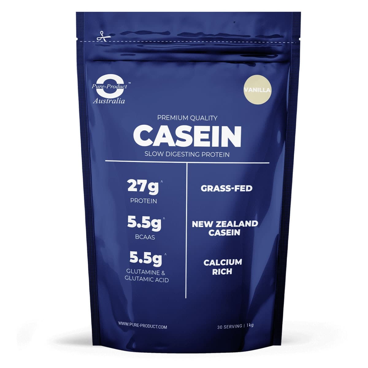 Pure Product Australia Micellar Casein Vanilla 1Kg