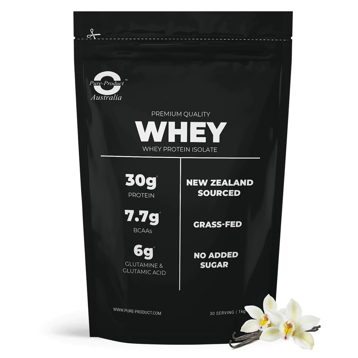 Pure Product Australia Whey Protein Isolate Vanilla 1kg