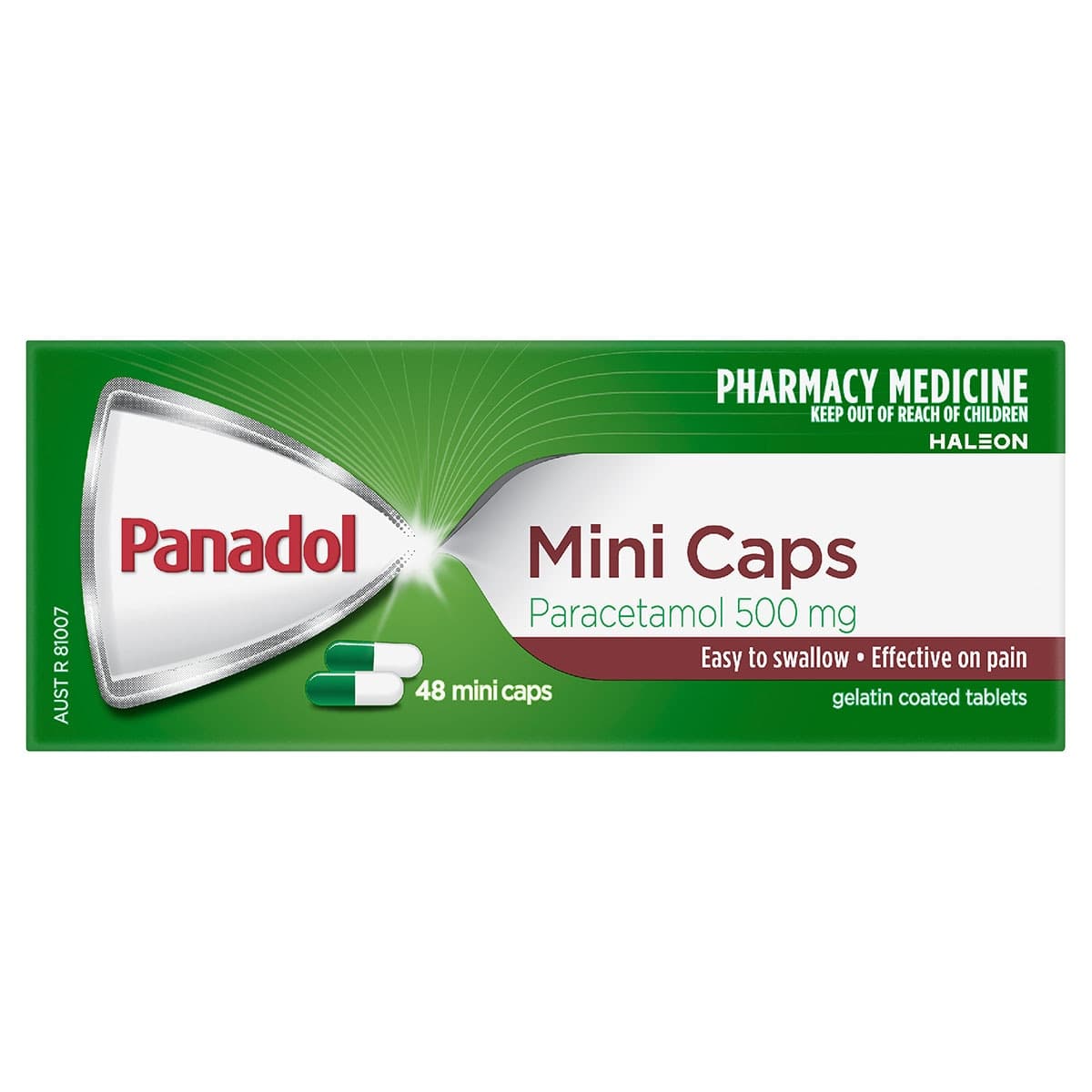 Panadol Mini Caps Pain Relief 48 Mini Caps