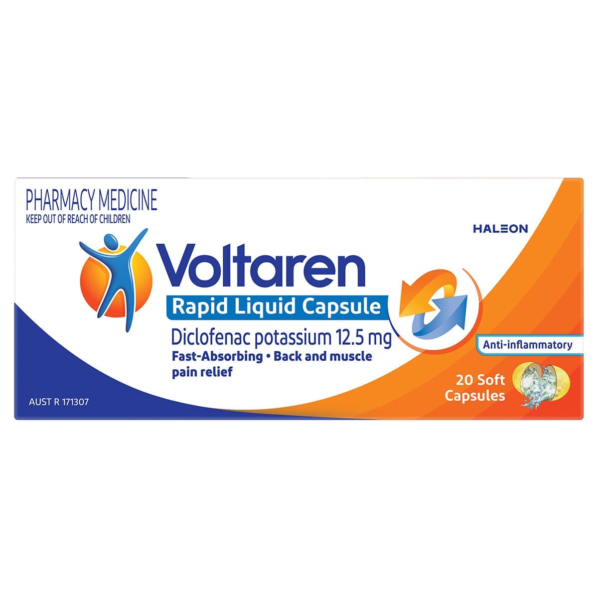 Voltaren Rapid 12.5mg Pain Relief 20 Liquid Caps