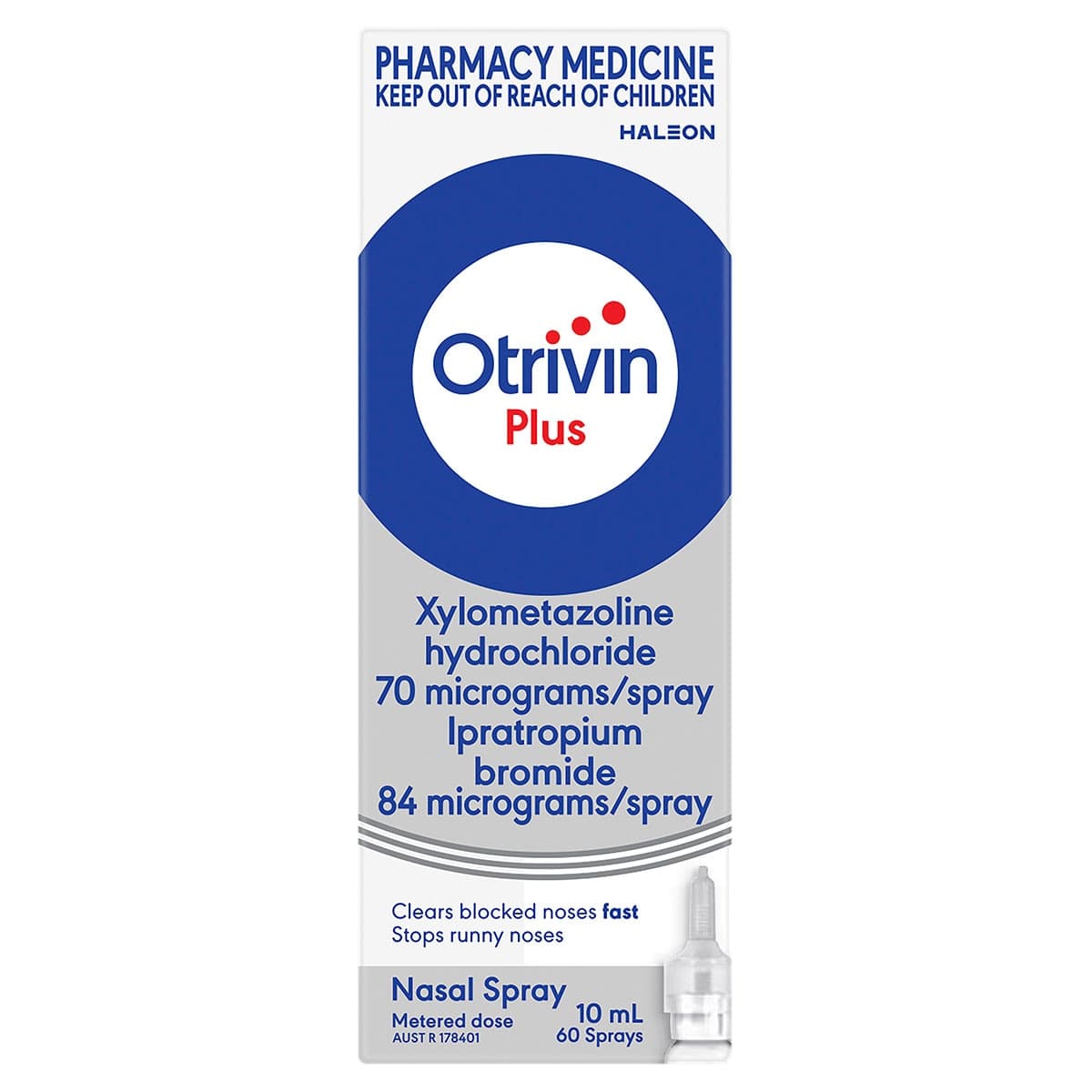 Otrivin Plus Adult Nasal Spray 10ml
