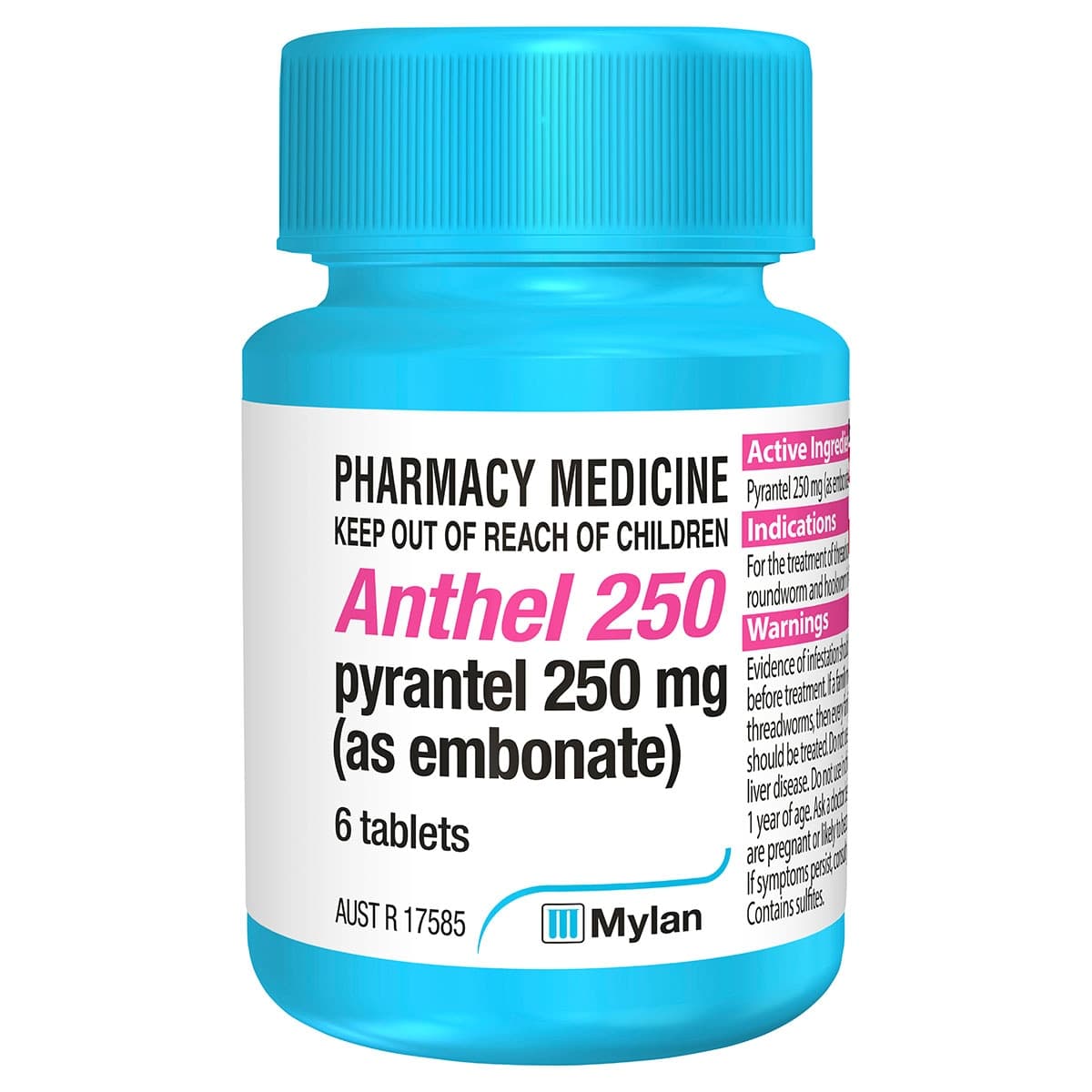Anthel 250mg 6 Tablets