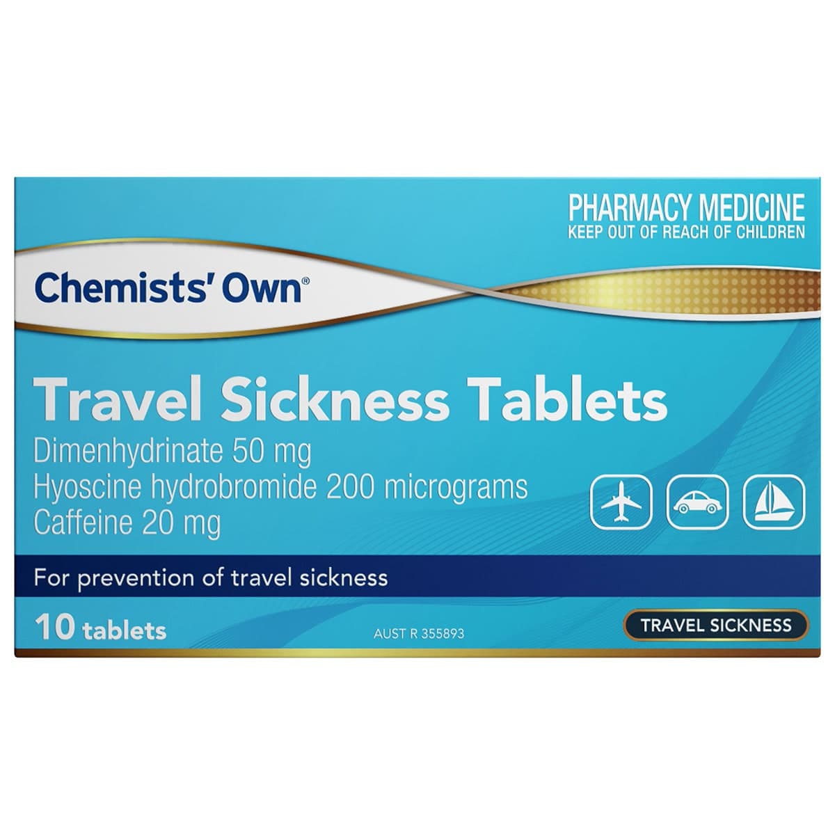 Chemists Own Travel Sickness Tablets 10 Pack