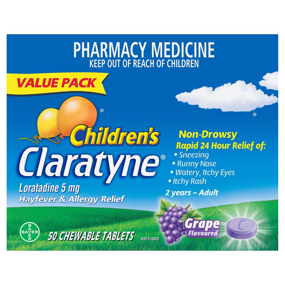 Claratyne Childrens Hayfever & Allergy Relief 50 Chewable Tablets