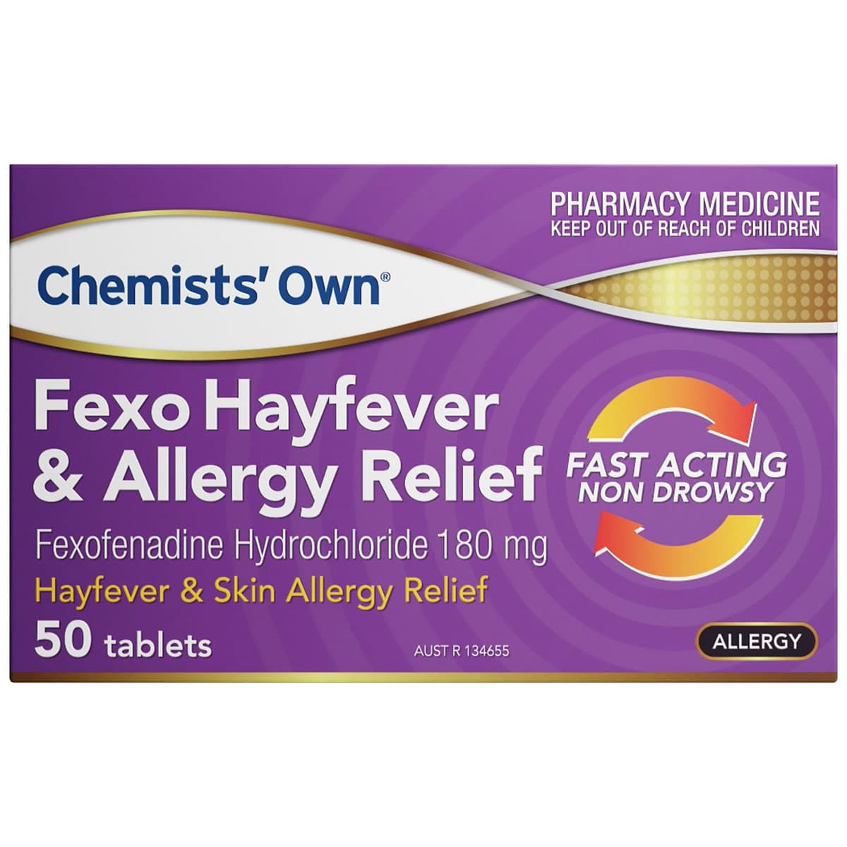 Chemists Own Fexo Fexofenadine 180mg 50 Tablets