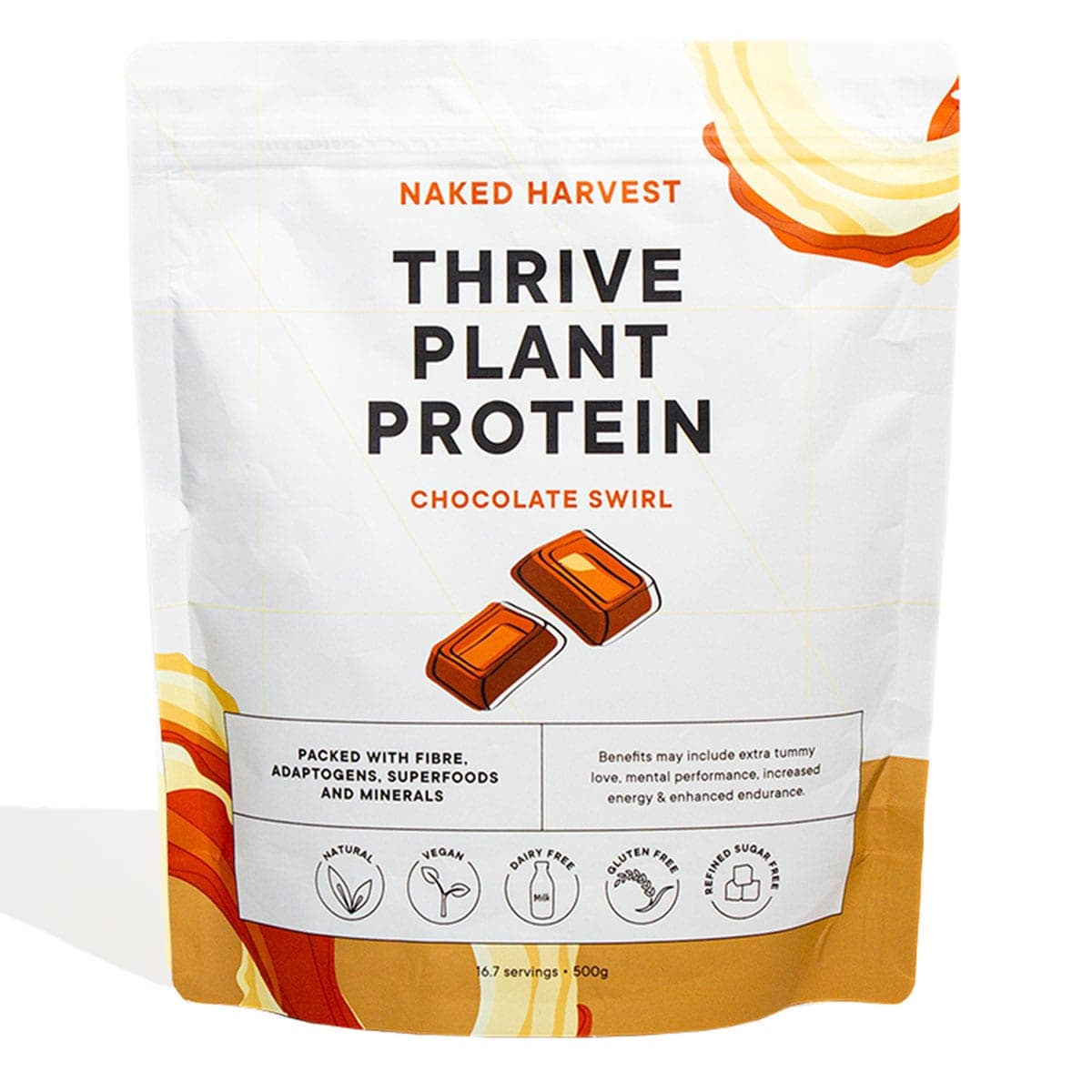Nu Harvest Thrive Plant Protein Powder Chocolate 500g
