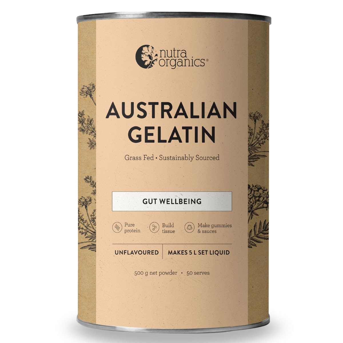 Nutra Naturals Australian Gelatin Powder Unflavoured 500g