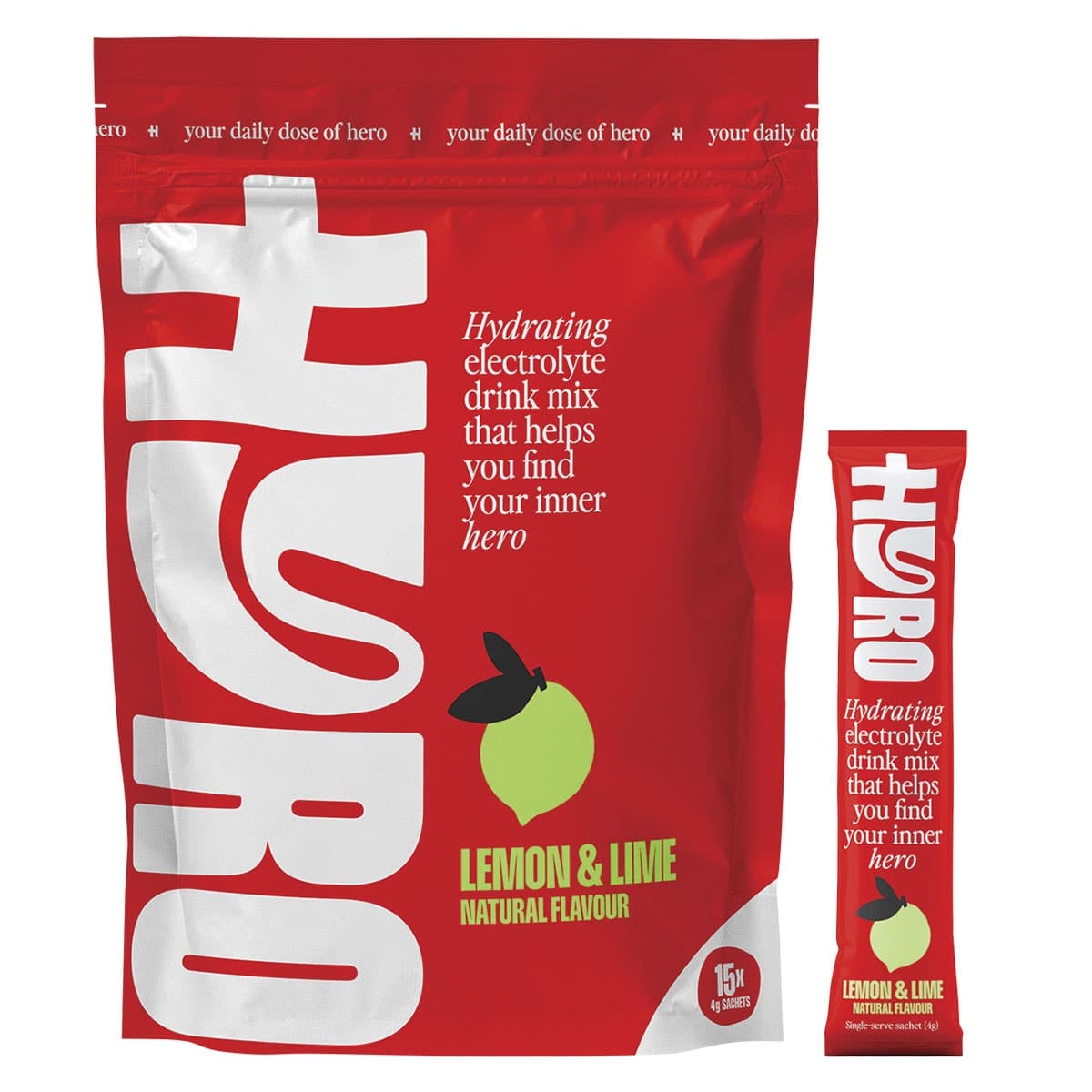 Hyro Sugar Free Electrolyte Powder Lemon Lime 15 x 4g Sachets