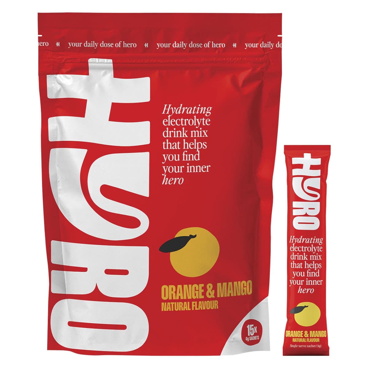 Hyro Sugar Free Electrolyte Powder Orange Mango 15 x 4g Sachets