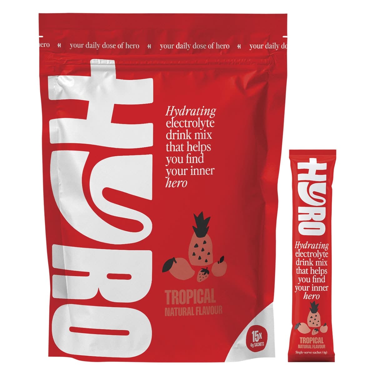 Hyro Sugar Free Electrolyte Powder Tropical 15 x 4g Sachets
