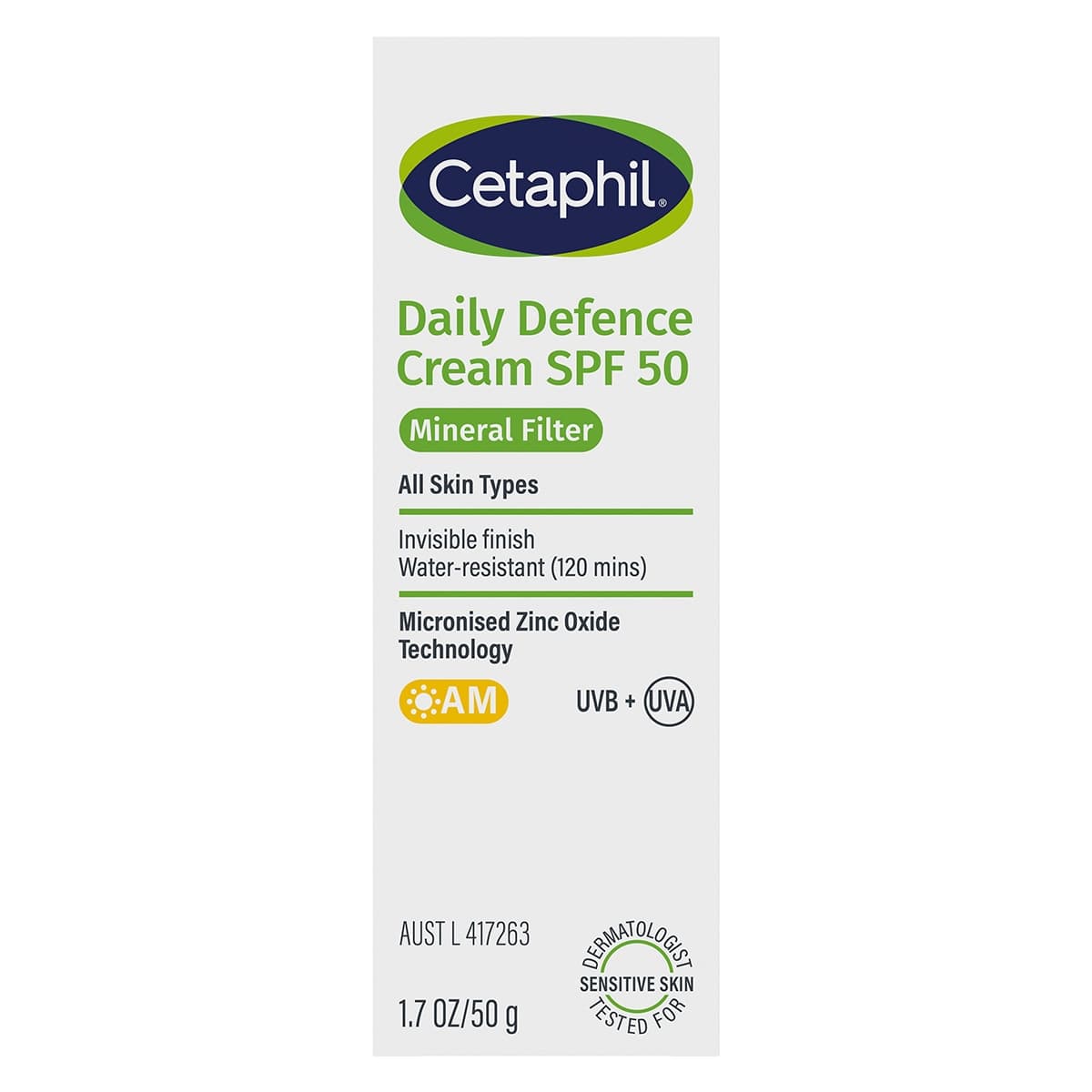Cetaphil Daily Defence Moisturiser SPF50* 50g
