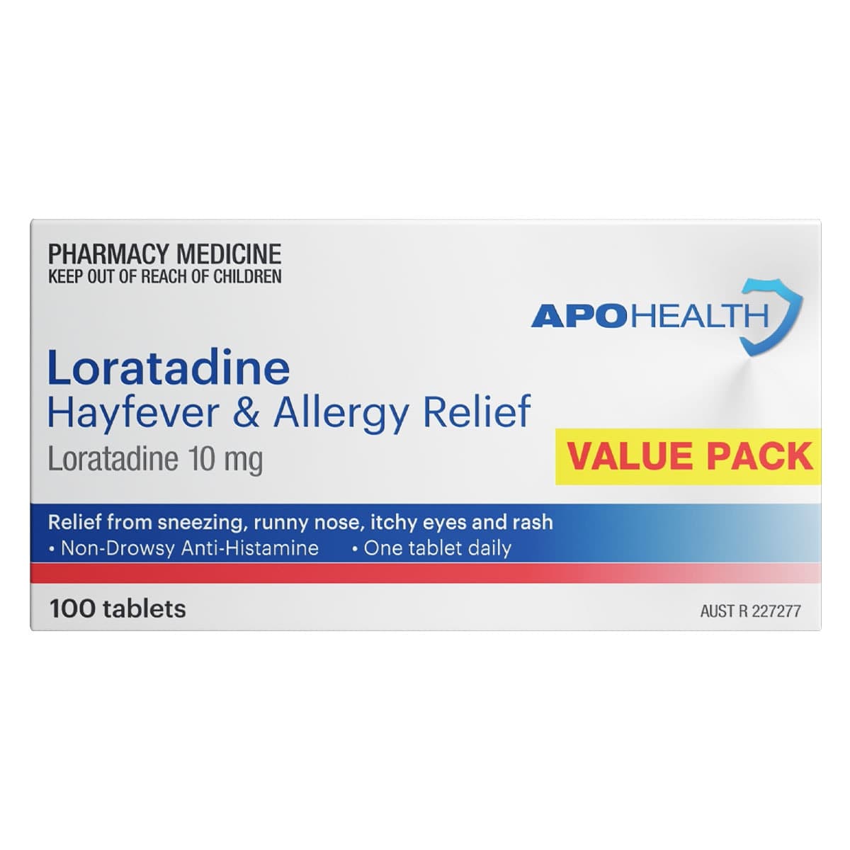 APOHEALTH Loratadine Hayfever & Allergy Relief 100 Tablets