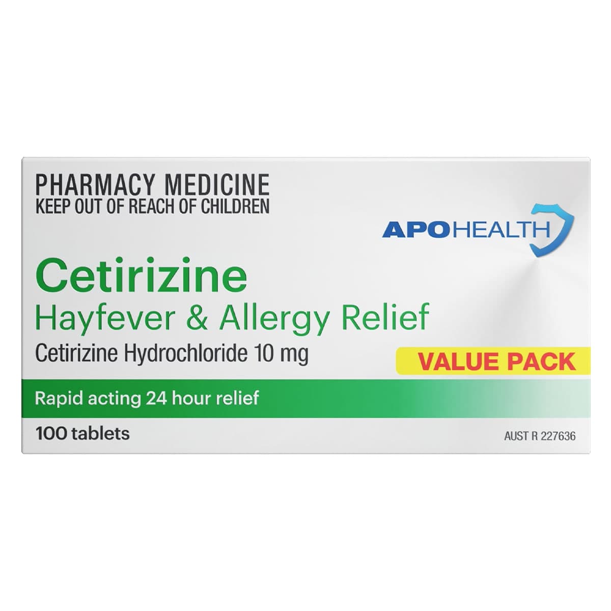 APOHEALTH Cetirizine Hayfever & Allergy Relief 100 Tablets