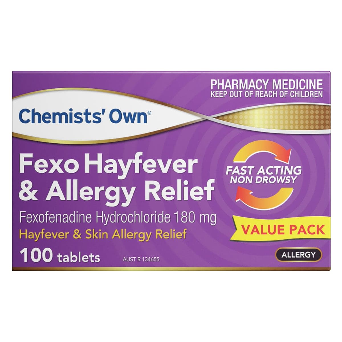Chemists Own Fexo Fexofenadine 180mg 100 Tablets