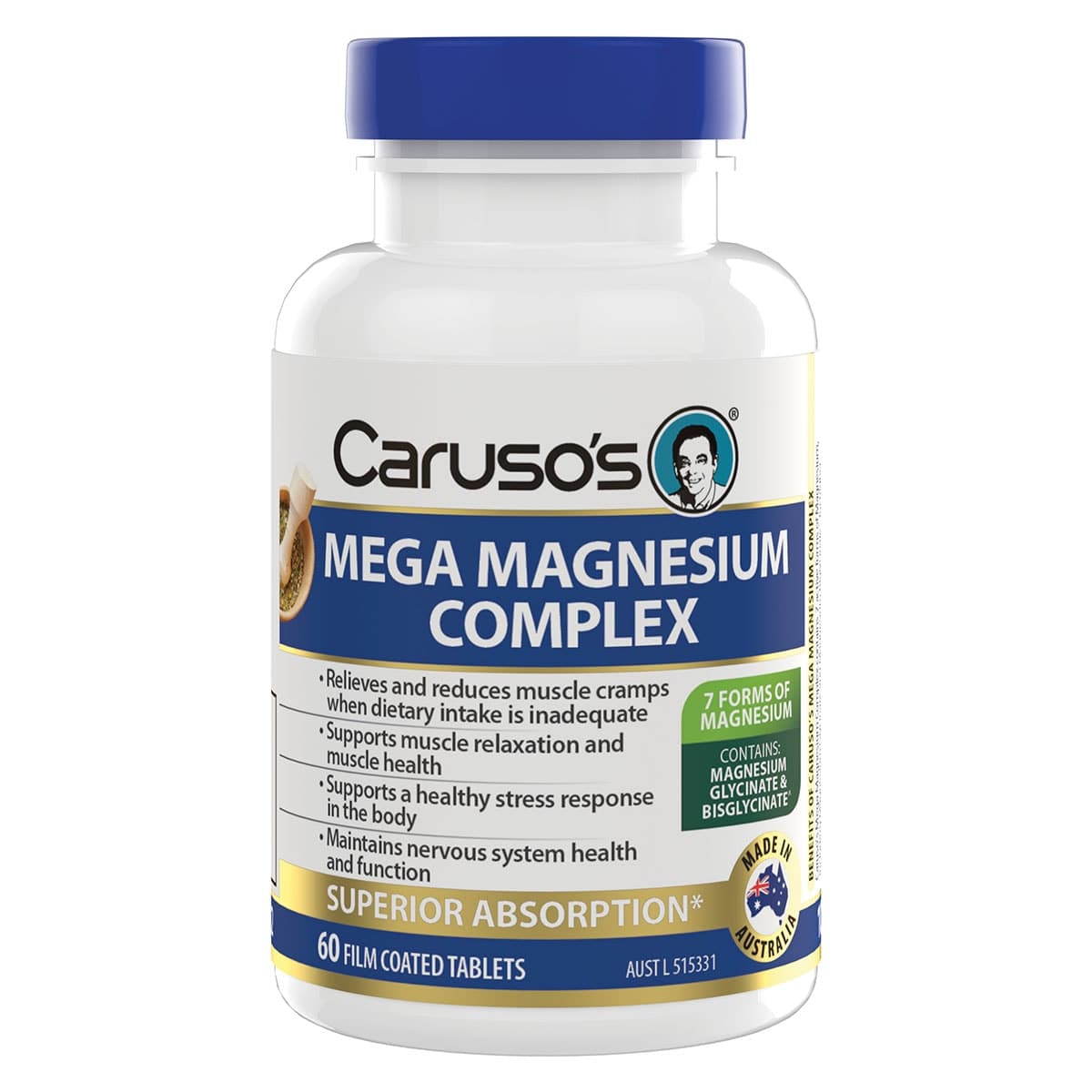 Carusos Mega Magnesium Complex 60 Tablets