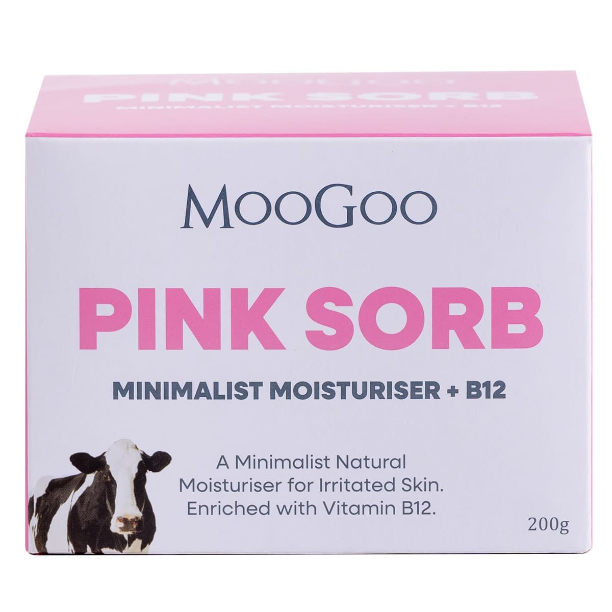 Moogoo Pink Sorb Minimalist Moisturiser + B12 200g