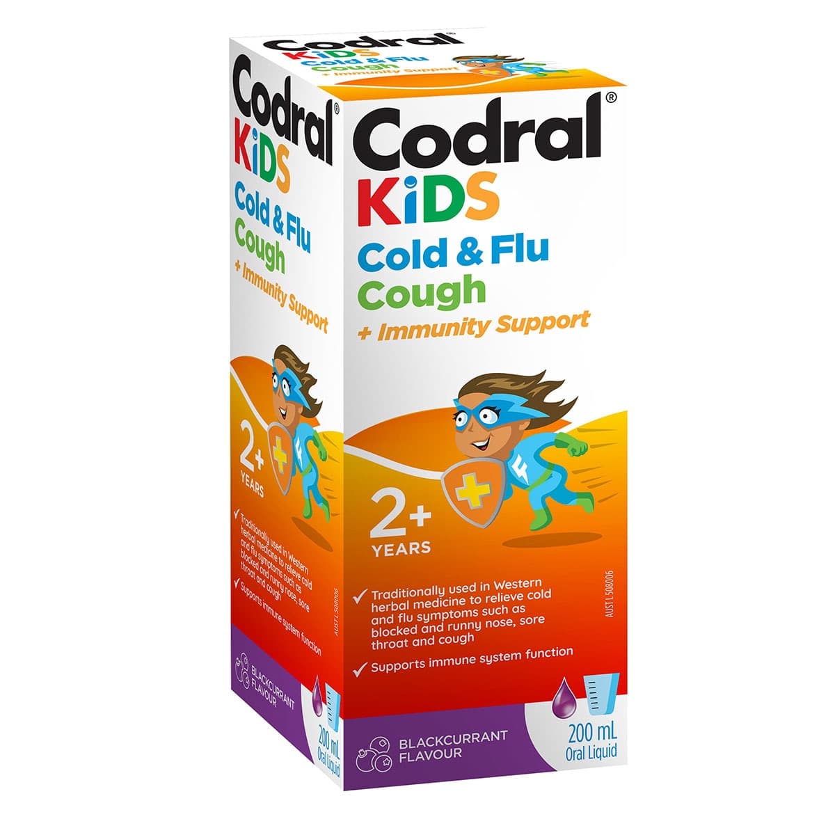 Codral Kids Cold&Flu Cough+Immunity Support Liquid 200mL