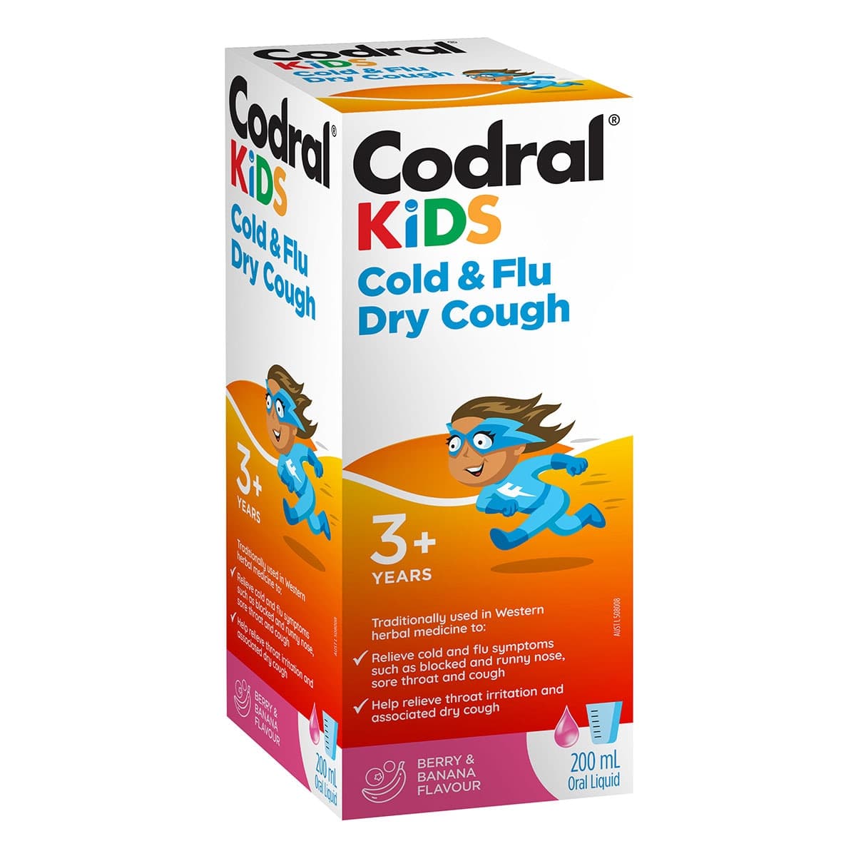 Codral Kids Cold & Flu Dry Cough Liquid 200mL