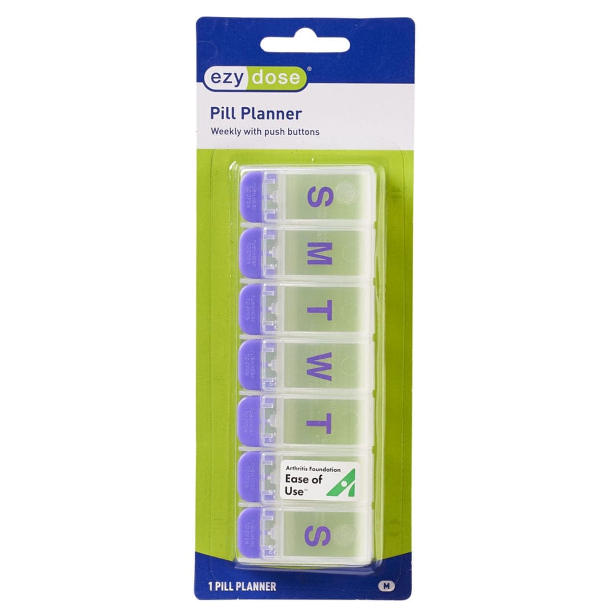 Ezy Dose Push Button 7 Day Medium 1 Pack