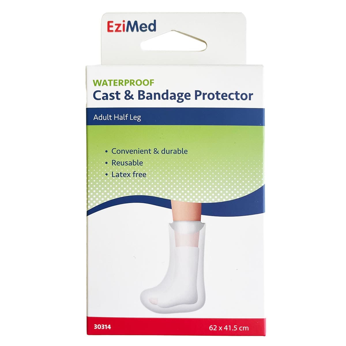 EziMed Adult Half Leg Waterproof Cast & Banadage Protector 1 Pack