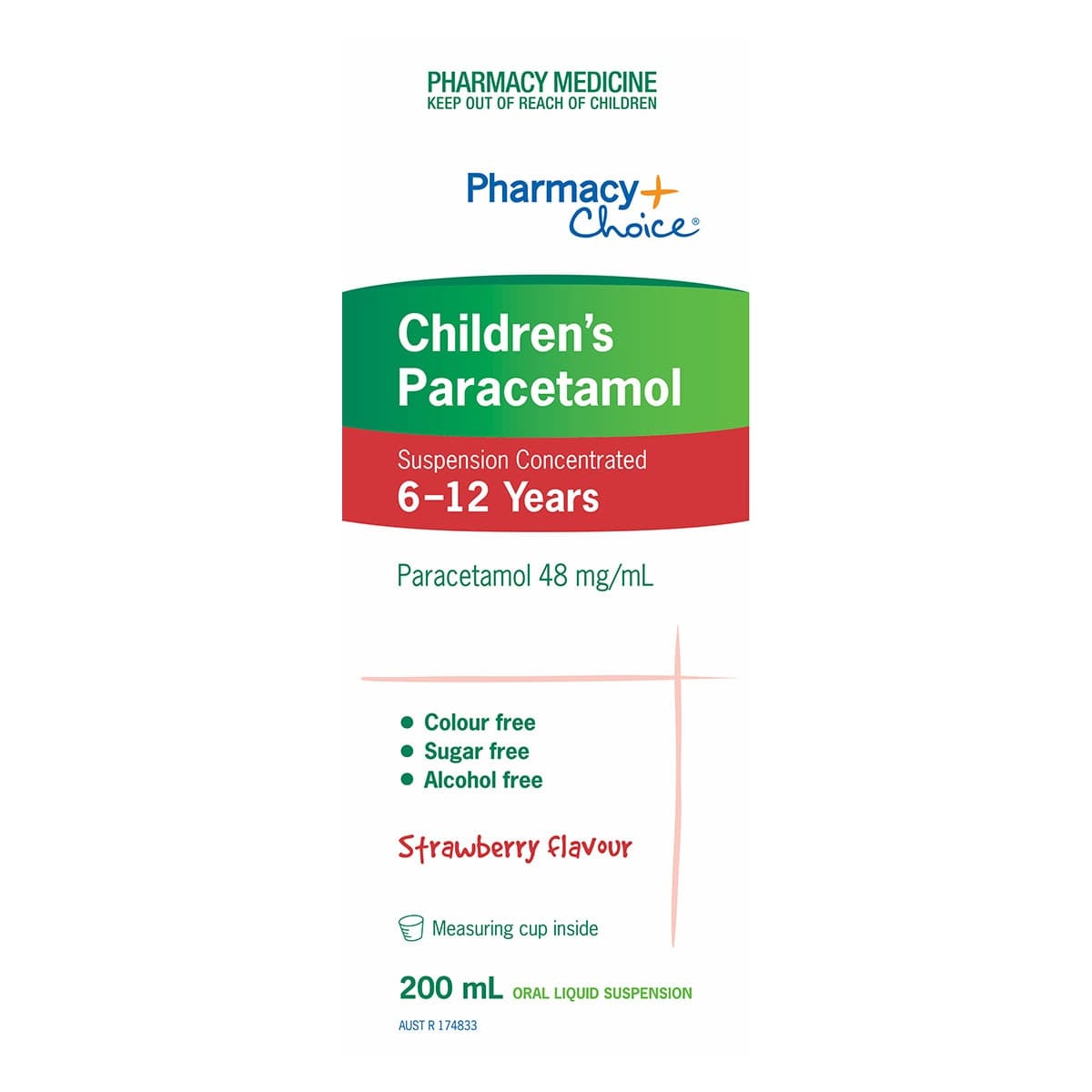 Pharmacy Choice Childrens Paracetamol 5-12 Years 200ml