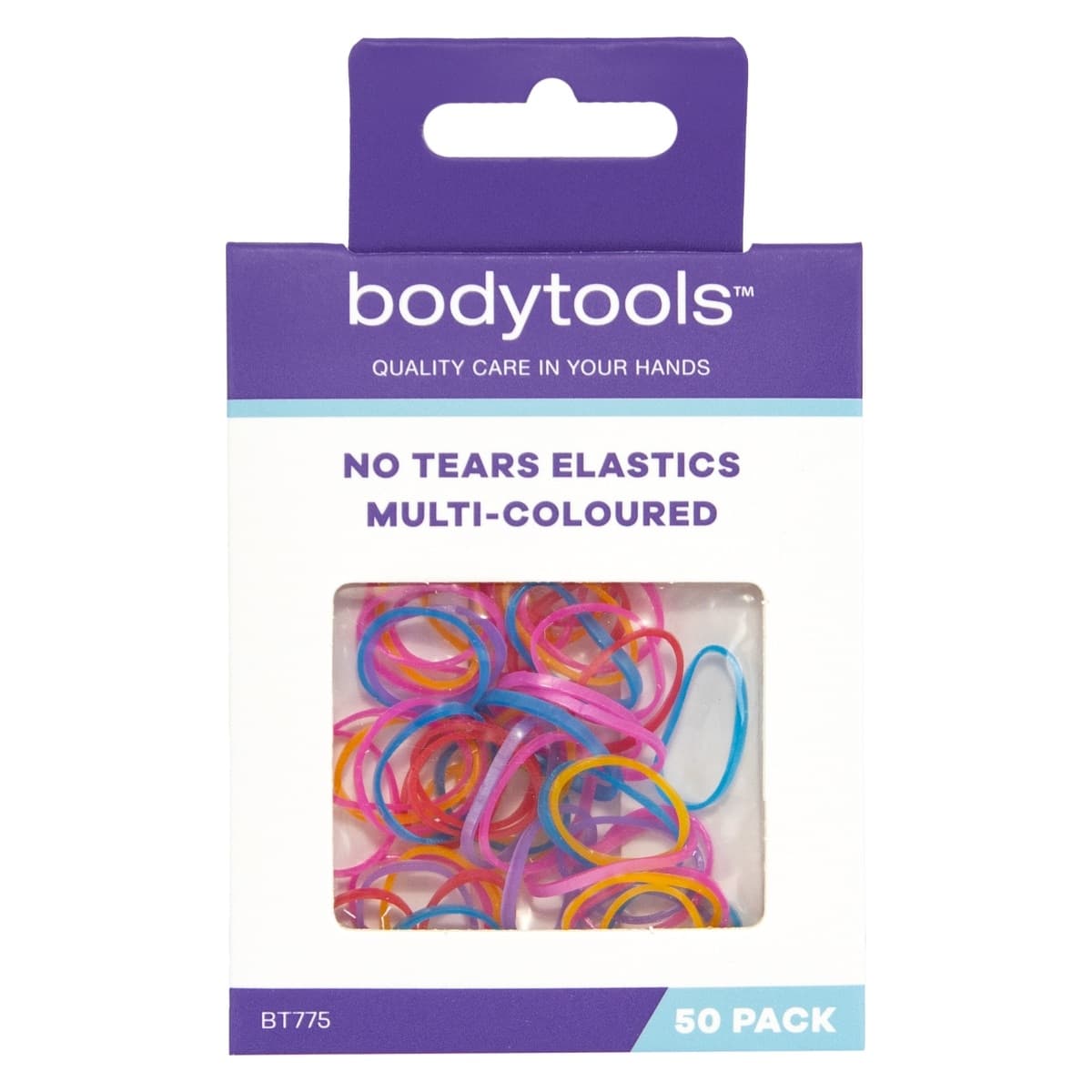 Bodytools No Tears Hair Elastics Colours 50 Pack