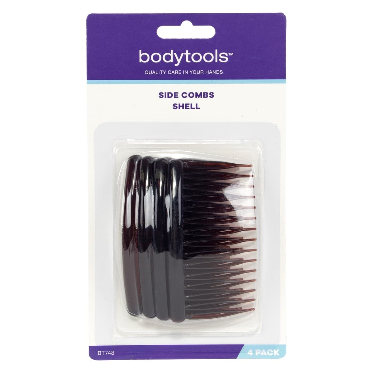 Bodytools Side Combs Shell 8cm - 4 Pack