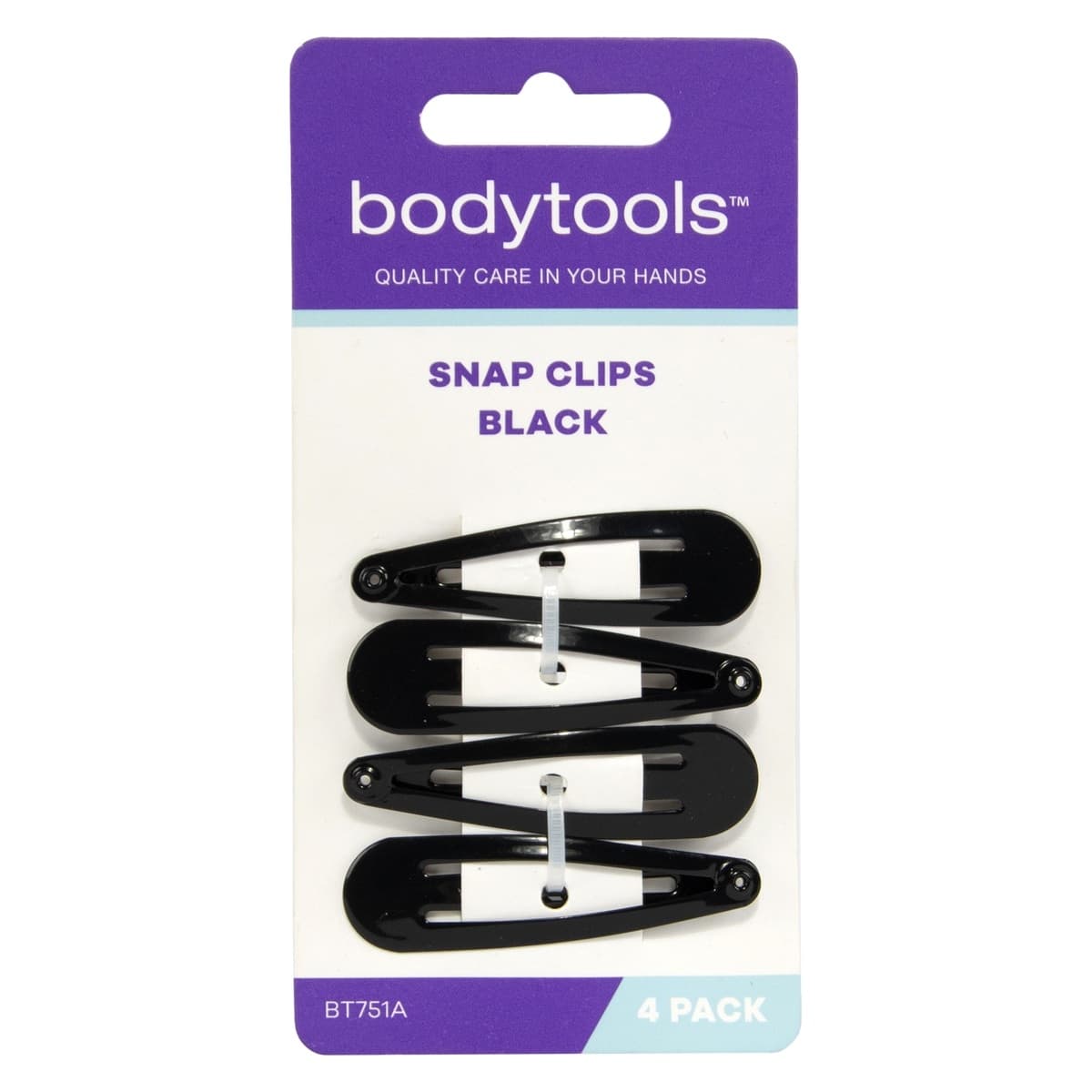 Bodytools Snap Clips Black 2 Pairs