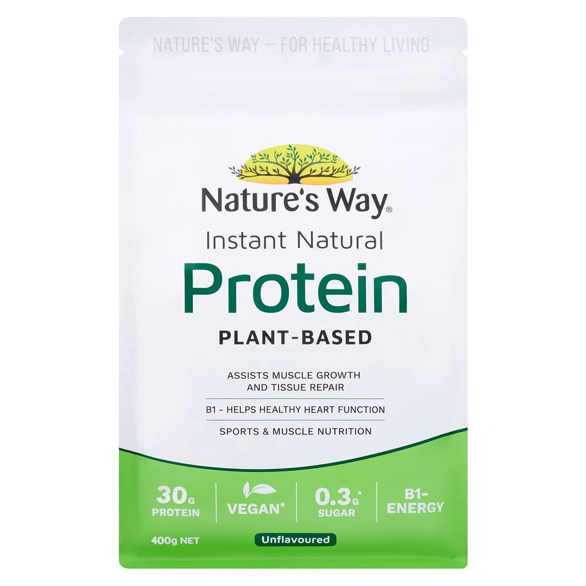 Nature's Way Instant Natural Plant Based Protein Powder Natural 400g