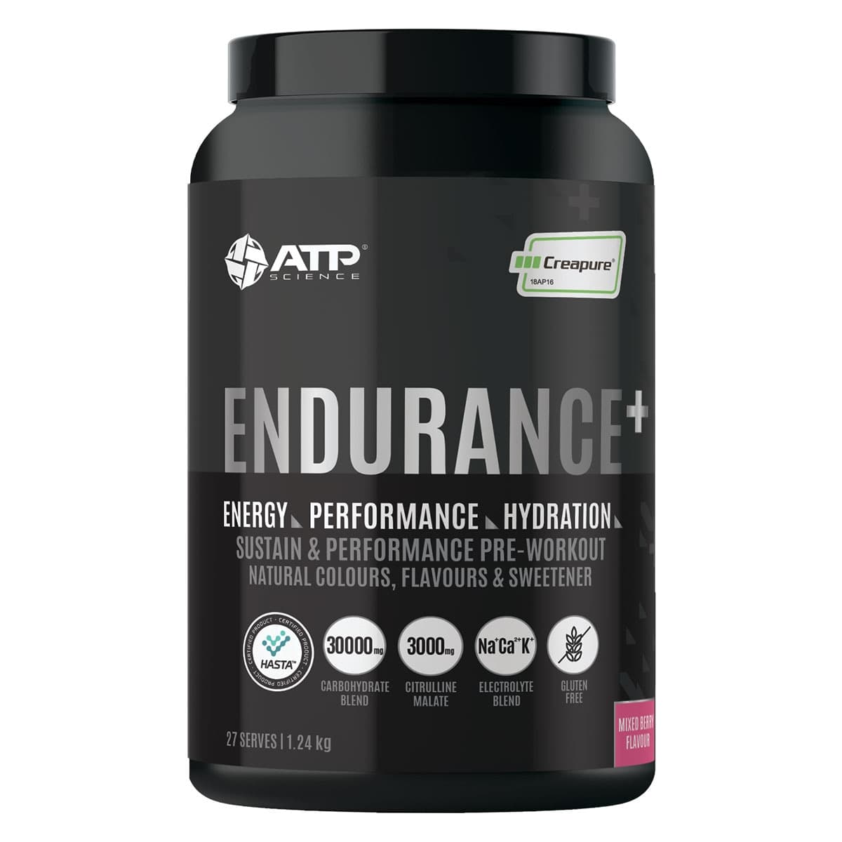 ATP Science Endurance Plus Pre-Workout Powder Mixed Berry 1.24kg