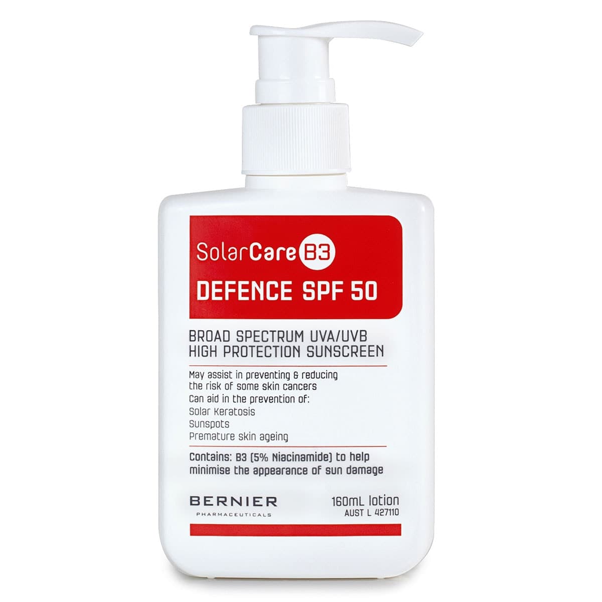 SolarCareB3 Defence Broad Spectrum Sunscreen SPF50 160ml