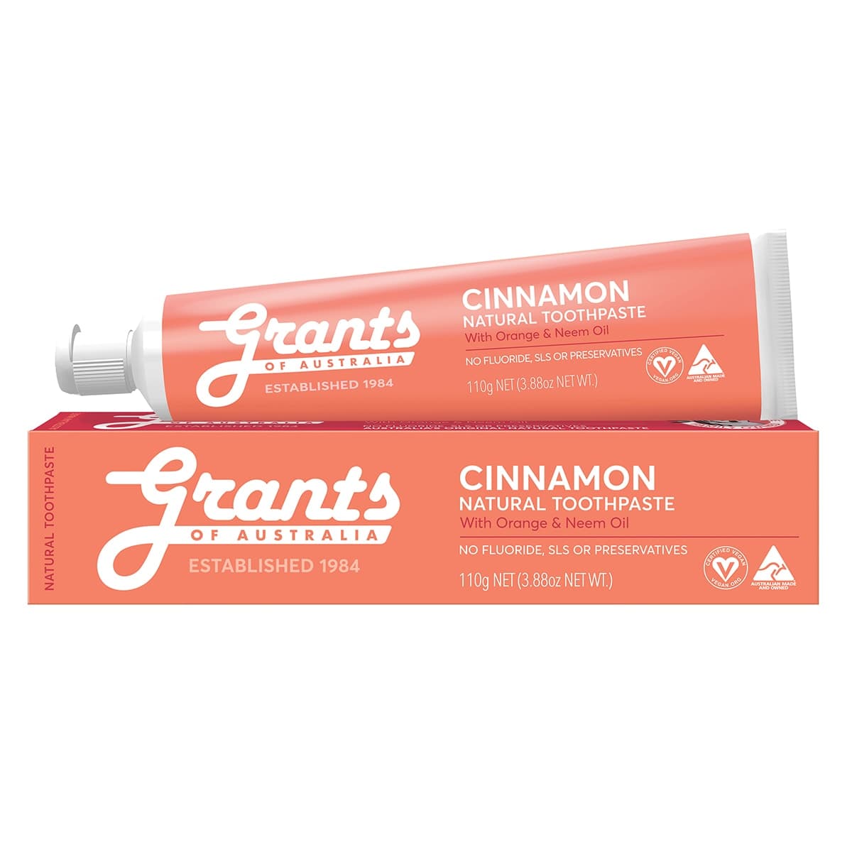 Grants Natural Toothpaste Cinnamon 110g