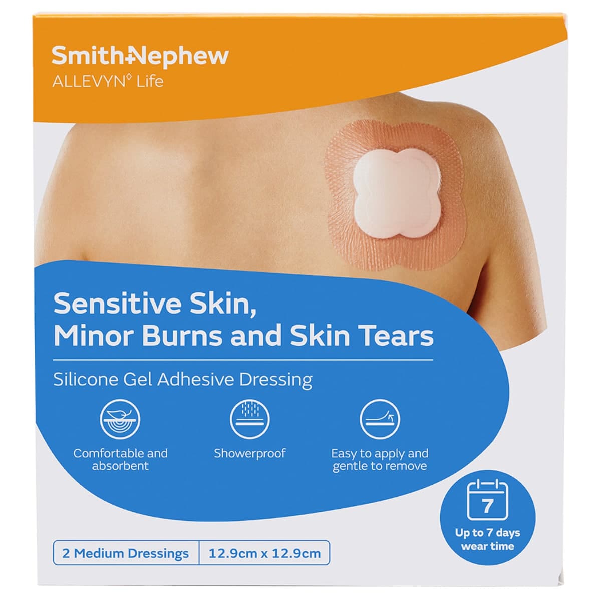 Allevyn Life 12.9cm Silicone Gel Adhesive Foam Dressing 2 Pack