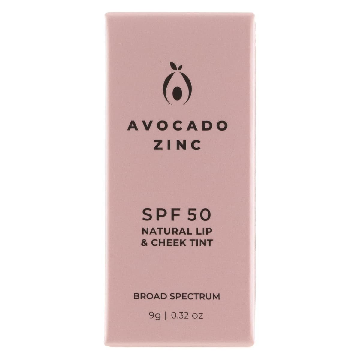 Avocado Zinc SPF50 Natural Lip & Cheek Tint - Nude 9g