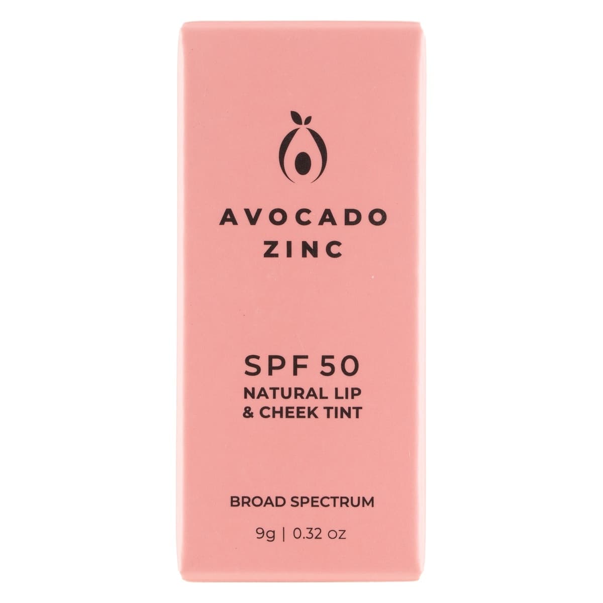 Avocado Zinc SPF50 Natural Lip & Cheek Tint - Rose 9g