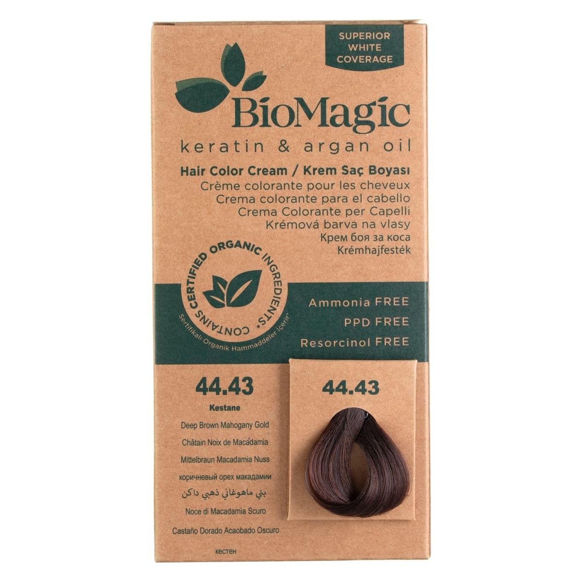 Bio Magic Hair Colour Cream Deep Brown Mahogany Gold 44.43