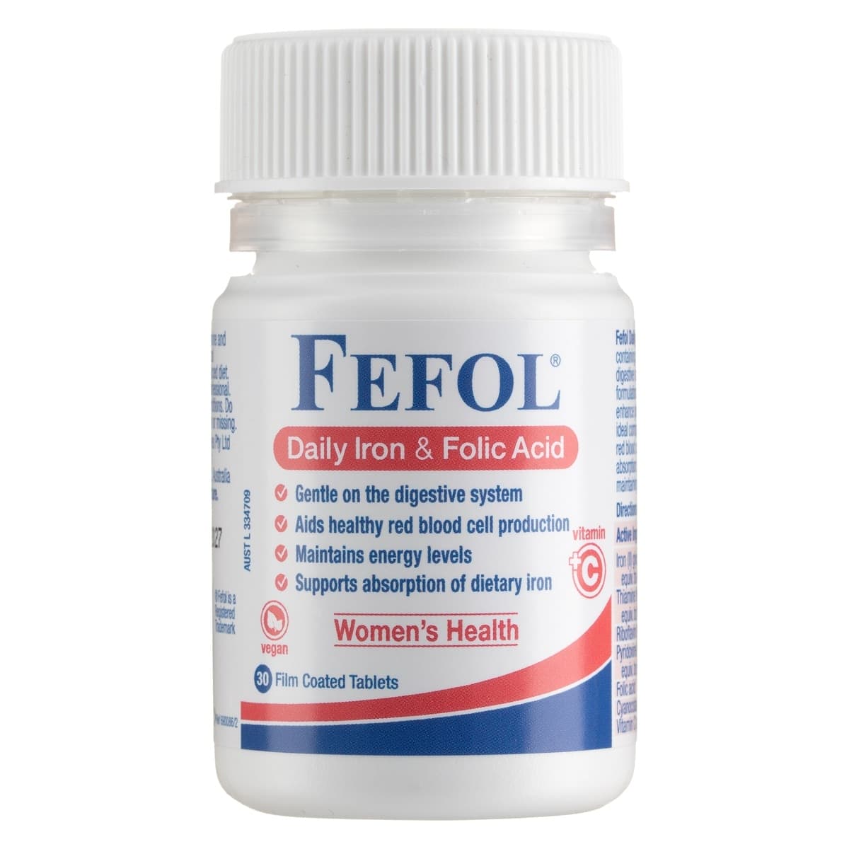 Fefol Daily Iron & Folic Acid 30 Tablets