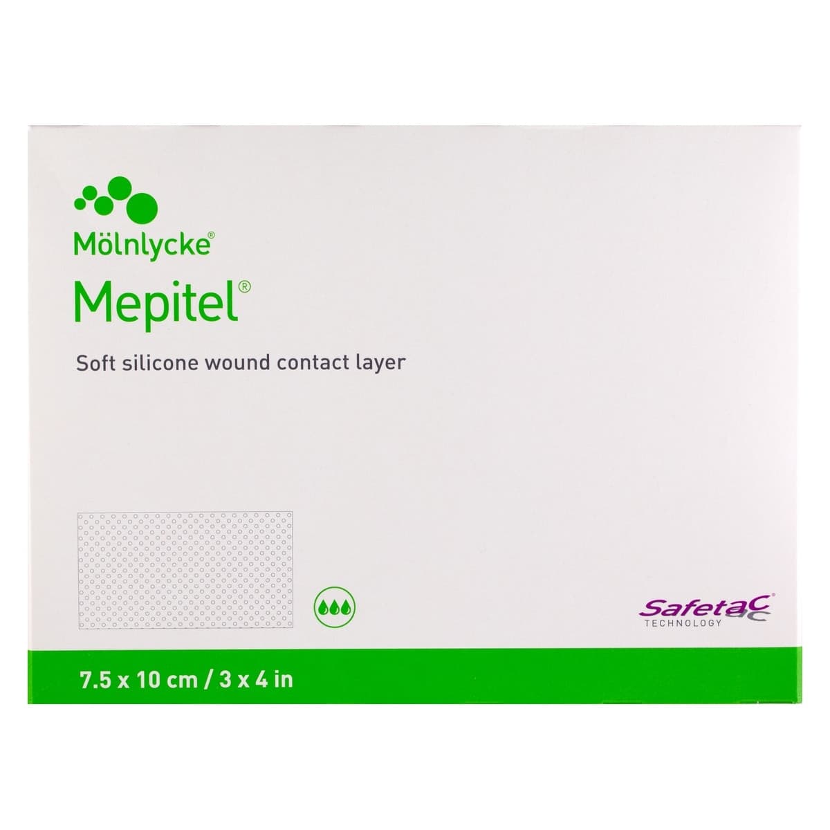 Mepitel Soft Silicone Wound Contact Layer 290710 7.5cm x 10cm 10 Pack