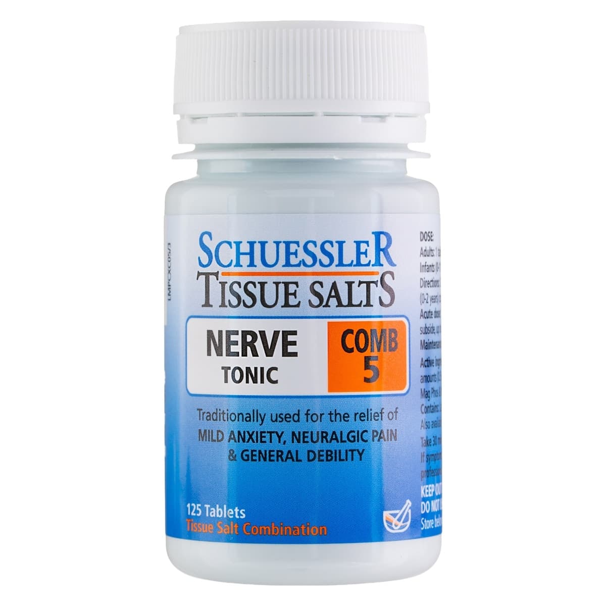 Schuessler Tissue Salts Comb 5 Nerve Tonic 125 Tablets